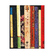 Livros Impressão De Canvas Esticada
