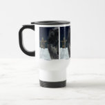 Lobo cinzento & caneca do bebendo de Inukshuk