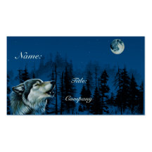 Lobo cinzento cartoes de visitas