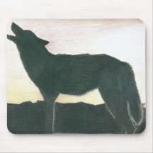 Lobo do urro mousepad