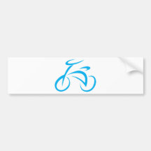 Logotipo Biking da bicicleta azul legal Adesivo