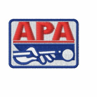 Logotipo da cor completa de APA Camisa Polo Bordada