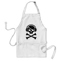 Logotipo da pirataria anti-RIAA do pirata da músic Avental