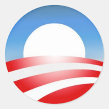 Logotipo de Obama Adesivo Redondo