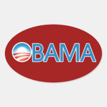 Logotipo de Obama Adesivos Ovais