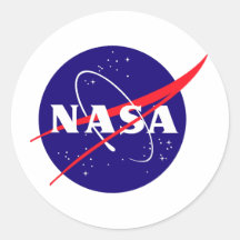 Logotipo do Meatball da NASA Adesivos Em Formato Redondos