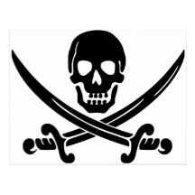 Logotipo do pirata cartão postal