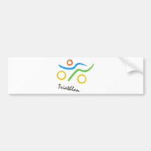 Logotipo do Triathlon Adesivo