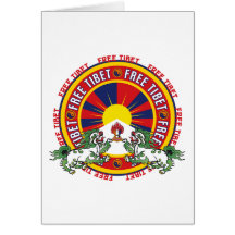 Logotipo redondo livre de Tibet Cartao