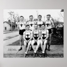 Longhorns 1933 da faculdade de Irving Posteres