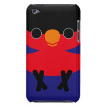 Lory Preto-tampado Capas iPod Barely There