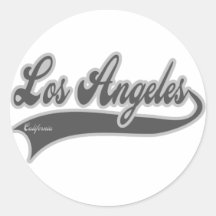 Los Angeles Califórnia Adesivo Em Formato Redondo