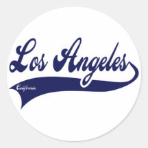 Los Angeles Califórnia Adesivos Redondos