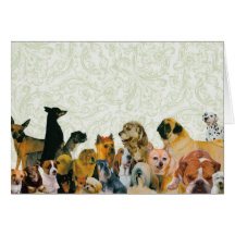 Lotes do cartão da colagem dos cães
