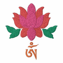 Lotus com a camisa tibetana do OM