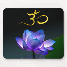 Lotus roxo na flor completa com OM, mousepad