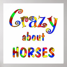 Louco sobre cavalos posteres
