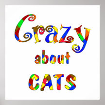 Louco sobre gatos posters