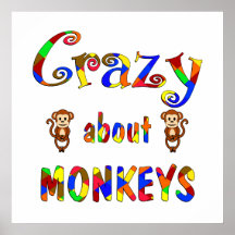 Louco sobre macacos posters