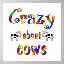 Louco sobre vacas poster