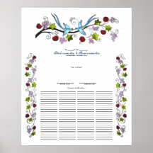 Lovebirds, quacre de 100 convidados que Wedding Ce Posters