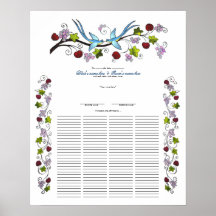 Lovebirds, quacre de 120 convidados que Wedding Ce Impressão