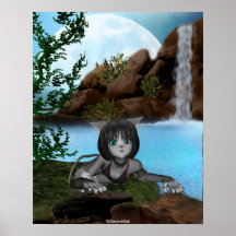 Lua 2 das cachoeiras do gatinho do Anime de Cutie Poster