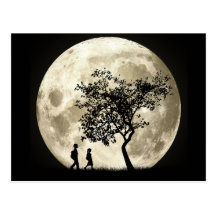 Lua cheia cartao postal