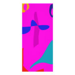 Lua com o rosa da janela panfleto personalizado