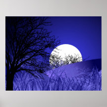 LUA DO PLENO CAMPO - AZUL POSTERS