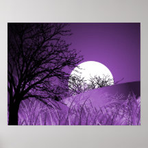 LUA DO PLENO CAMPO - ROXO PÔSTERES
