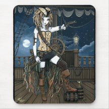 Lua Fae Mousepad do navio de pirata do céu de "Hel