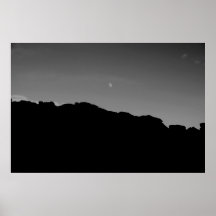 lua sobre montanhas posteres