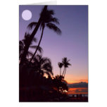 Lua tropical cartao