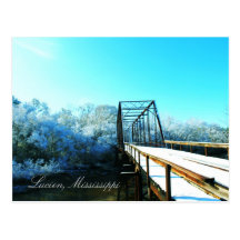 Lucien, ponte do ferro de Mississippi Cartão Postal