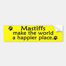 Lugar feliz dos Mastiffs Adesivos