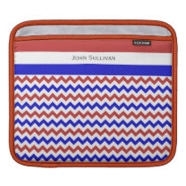 Luva azul branca vermelha patriótica do iPad das v capas para ipad da rickshaw