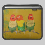 Luva dourada do iPad dos pássaros do amor do vinta capas para ipad da rickshaw
