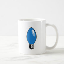 Luz azul da árvore de Natal Canecas