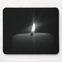 Luz da vela de Mousepad em preto & no branco
