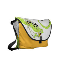 Luz - dragão Coiled verde Bolsa Mensageiro