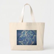 Luz - trabalhos de arte azuis Kara Willis do abstr Bolsas