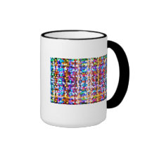 Luzes borradas coloridas caneca