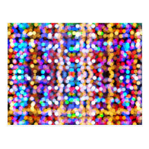 Luzes borradas coloridas cartões postais