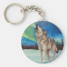 Luzes da dança que urram o chaveiro do lobo