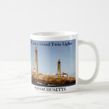 Luzes do gêmeo da ilha de Thacher, caneca de Massa