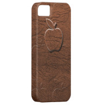Maçã de couro de Brown Capa iPhone 5