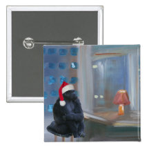 Macaco do Natal Pins