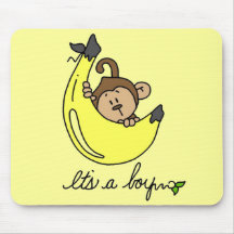 Macaco é camiseta e presentes de um menino mousepads