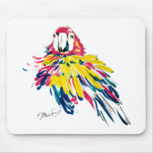 Macaw engraçado mouse pad